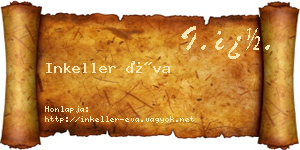 Inkeller Éva névjegykártya